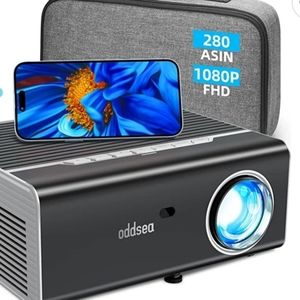 Oddsea WiFi Projector | Portable Native 1080P | 210" Full HD Display | HDMI/USB